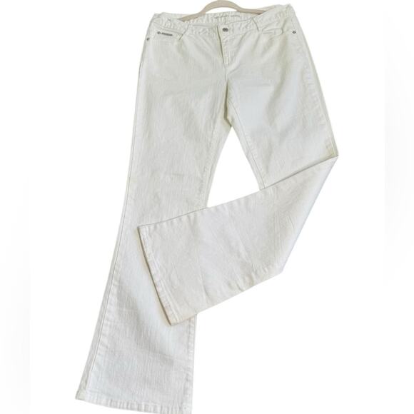 Michael Kors Straight Leg White Denim Jean Pants Womens Size 10 - Picture 5 of 15